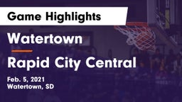 Watertown  vs Rapid City Central  Game Highlights - Feb. 5, 2021