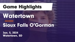 Watertown  vs Sioux Falls O'Gorman  Game Highlights - Jan. 5, 2024