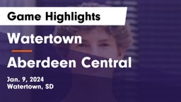 Watertown  vs Aberdeen Central  Game Highlights - Jan. 9, 2024