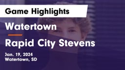 Watertown  vs Rapid City Stevens  Game Highlights - Jan. 19, 2024