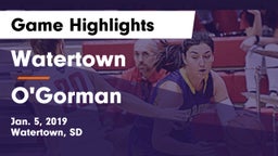 Watertown  vs O'Gorman  Game Highlights - Jan. 5, 2019