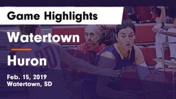 Watertown  vs Huron  Game Highlights - Feb. 15, 2019