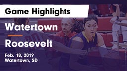 Watertown  vs Roosevelt  Game Highlights - Feb. 18, 2019