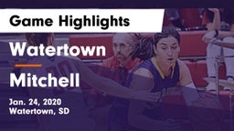 Watertown  vs Mitchell  Game Highlights - Jan. 24, 2020