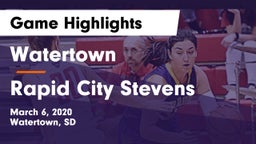 Watertown  vs Rapid City Stevens  Game Highlights - March 6, 2020