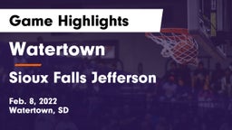Watertown  vs Sioux Falls Jefferson Game Highlights - Feb. 8, 2022