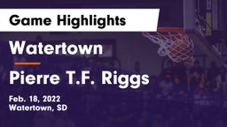 Watertown  vs Pierre T.F. Riggs  Game Highlights - Feb. 18, 2022