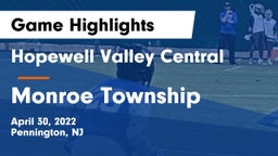 Hopewell Valley Central  vs Monroe Township  Game Highlights - April 30, 2022