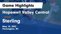 Hopewell Valley Central  vs Sterling  Game Highlights - May 18, 2022
