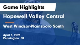 Hopewell Valley Central  vs West Windsor-Plainsboro South  Game Highlights - April 6, 2023