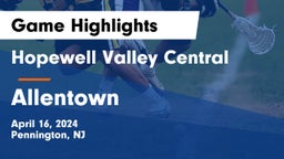 Hopewell Valley Central  vs Allentown  Game Highlights - April 16, 2024