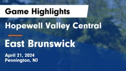 Hopewell Valley Central  vs East Brunswick  Game Highlights - April 21, 2024