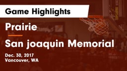 Prairie  vs San joaquin Memorial Game Highlights - Dec. 30, 2017