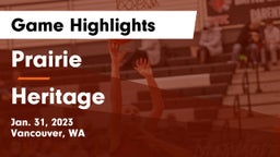 Prairie  vs Heritage  Game Highlights - Jan. 31, 2023