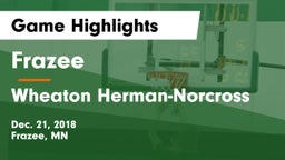 Frazee  vs Wheaton Herman-Norcross  Game Highlights - Dec. 21, 2018