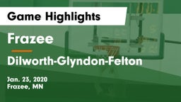 Frazee  vs Dilworth-Glyndon-Felton  Game Highlights - Jan. 23, 2020