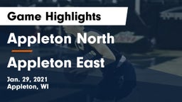 Appleton North  vs Appleton East  Game Highlights - Jan. 29, 2021