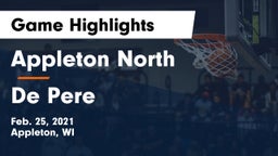 Appleton North  vs De Pere  Game Highlights - Feb. 25, 2021