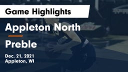 Appleton North  vs Preble  Game Highlights - Dec. 21, 2021