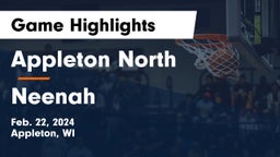 Appleton North  vs Neenah  Game Highlights - Feb. 22, 2024