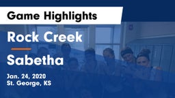 Rock Creek  vs Sabetha  Game Highlights - Jan. 24, 2020