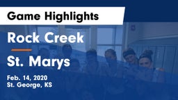 Rock Creek  vs St. Marys  Game Highlights - Feb. 14, 2020