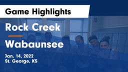Rock Creek  vs Wabaunsee  Game Highlights - Jan. 14, 2022