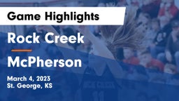 Rock Creek  vs McPherson  Game Highlights - March 4, 2023