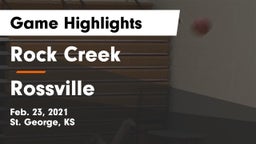 Rock Creek  vs Rossville  Game Highlights - Feb. 23, 2021