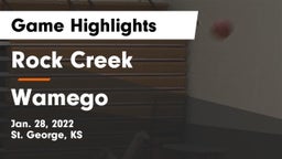 Rock Creek  vs Wamego  Game Highlights - Jan. 28, 2022