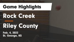 Rock Creek  vs Riley County  Game Highlights - Feb. 4, 2022