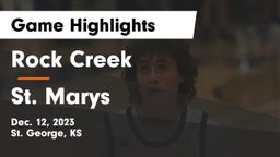 Rock Creek  vs St. Marys  Game Highlights - Dec. 12, 2023