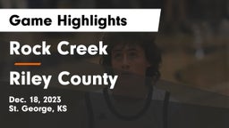 Rock Creek  vs Riley County  Game Highlights - Dec. 18, 2023