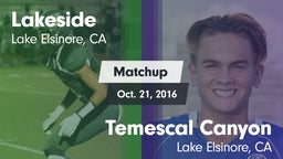 Matchup: Lakeside High vs. Temescal Canyon  2016