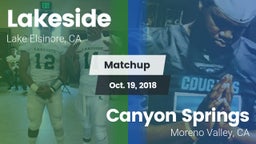 Matchup: Lakeside High vs. Canyon Springs  2018