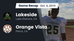 Recap: Lakeside  vs. Orange Vista  2019