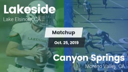 Matchup: Lakeside High vs. Canyon Springs  2019