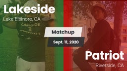 Matchup: Lakeside High vs. Patriot  2020