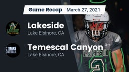 Recap: Lakeside  vs. Temescal Canyon  2021