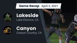 Recap: Lakeside  vs. Canyon  2021