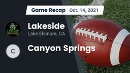 Recap: Lakeside  vs. Canyon Springs 2021