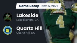 Recap: Lakeside  vs. Quartz Hill  2021