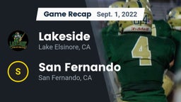 Recap: Lakeside  vs. San Fernando  2022