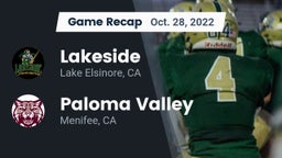 Recap: Lakeside  vs. Paloma Valley  2022