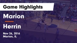 Marion  vs Herrin  Game Highlights - Nov 26, 2016