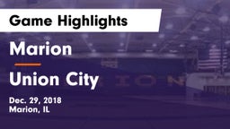 Marion  vs Union City  Game Highlights - Dec. 29, 2018
