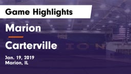 Marion  vs Carterville  Game Highlights - Jan. 19, 2019