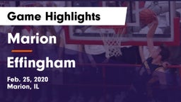 Marion  vs Effingham  Game Highlights - Feb. 25, 2020