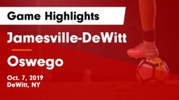 Jamesville-DeWitt  vs Oswego  Game Highlights - Oct. 7, 2019