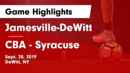 Jamesville-DeWitt  vs CBA - Syracuse Game Highlights - Sept. 28, 2019